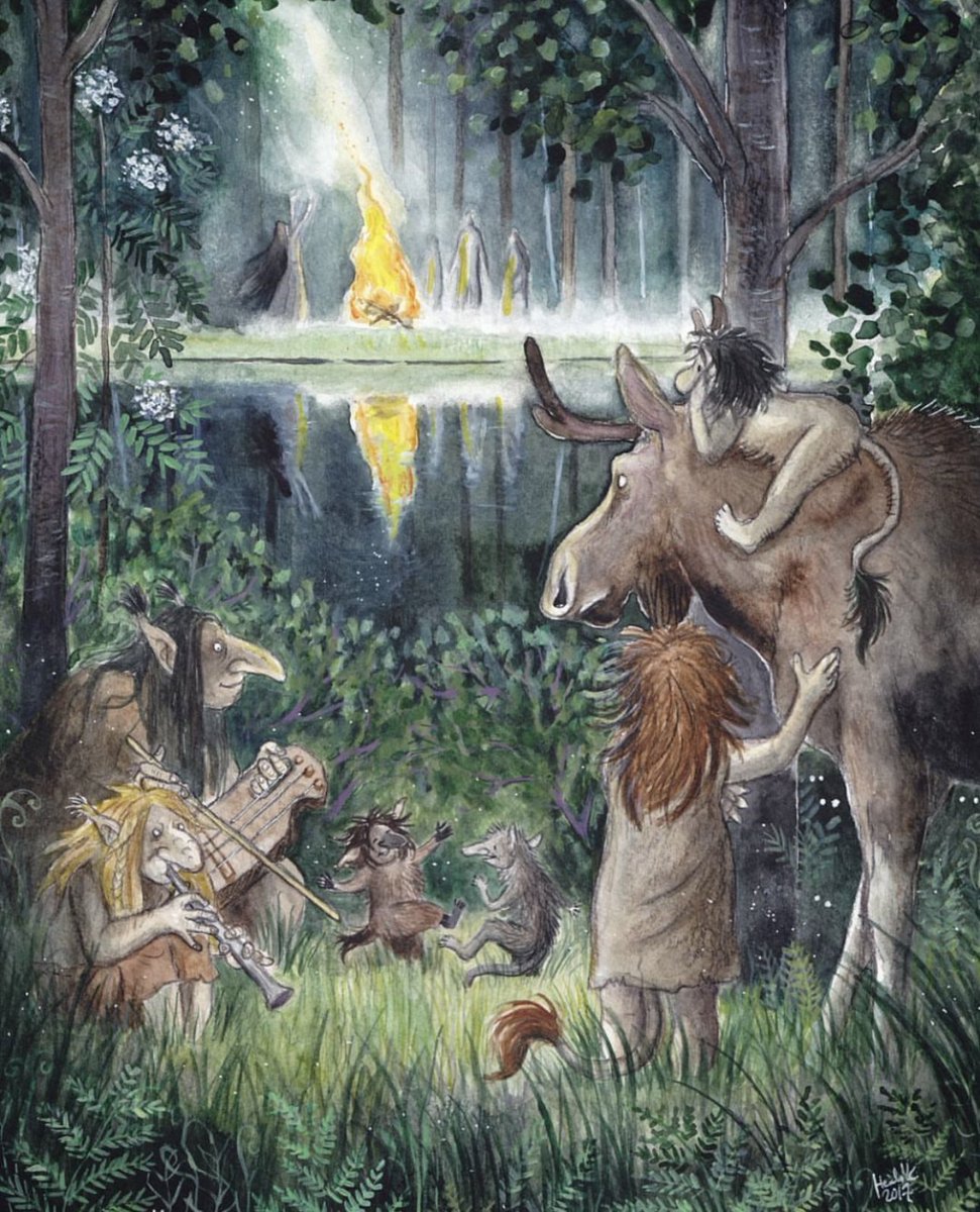 Trolls celebrating the summer solstice

🎨Heidi Kosenius