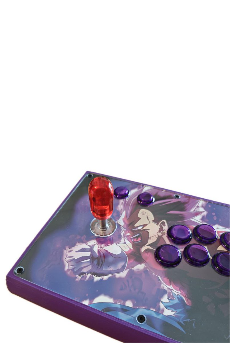 The Saiyan Prince VEGETA at his peak is the perfect artwork for this Arashi Arcade Stick.
Equipped with KNEE LEVER, Sanwa buttons and Brook Board.

For your custom controller take a look at our eShop (see the comment below)  

#3DPrint #Arashi #KneeLever #Sanwa #Brook