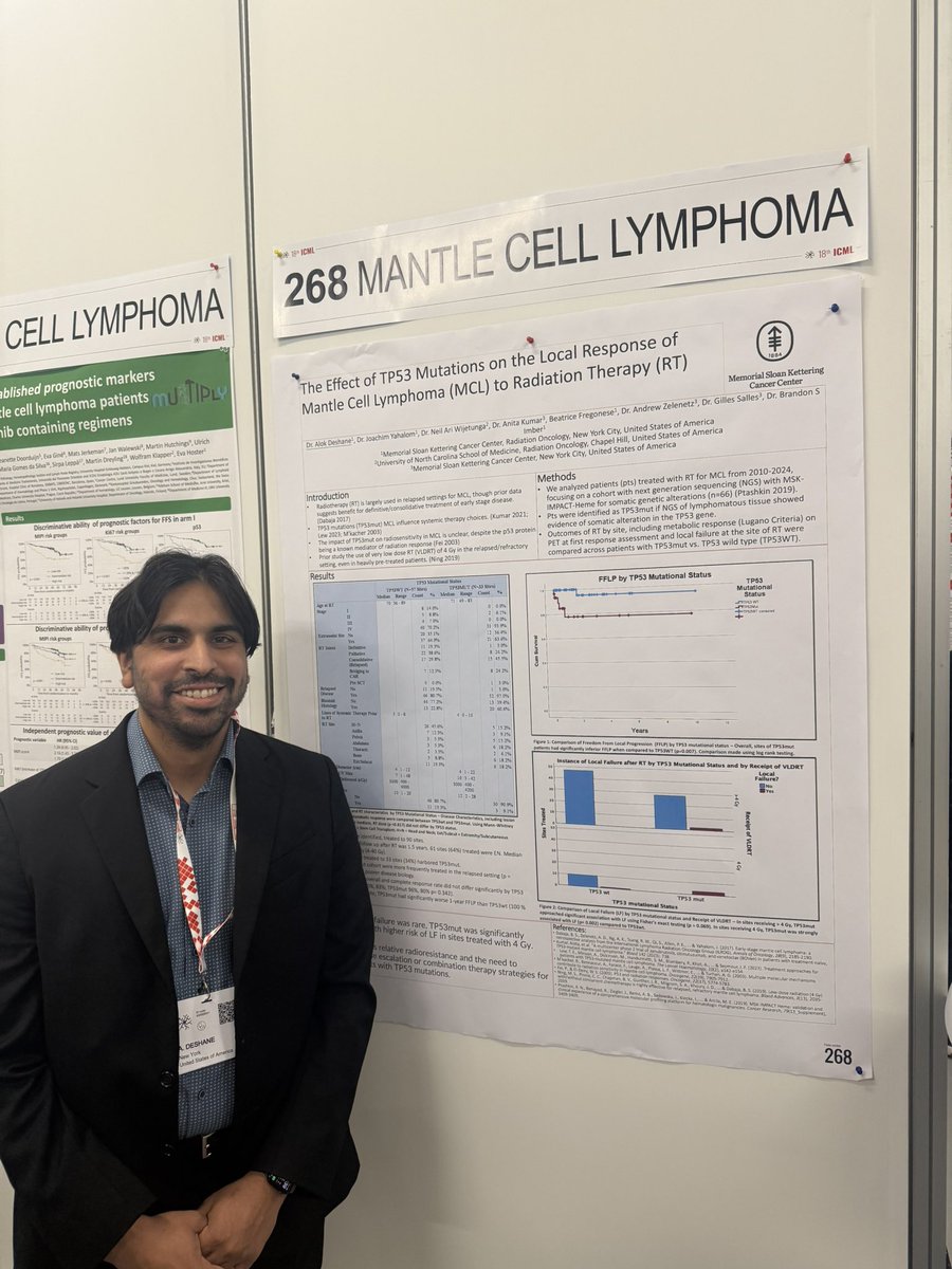 Brandon Imber (@brandon_imber) on Twitter photo Congrats to Alok Deshane on his #18ICML poster seeking to modernize our understanding of which mantle cell lymphoma patients benefit from radiotherapy💥💥<a href="/MSK_RadOnc/">Memorial Sloan Kettering Radiation Oncology</a> <a href="/MSKCancerCenter/">Memorial Sloan Kettering Cancer Center</a> Congrats to Alok Deshane on his #18ICML poster seeking to modernize our understanding of which mantle cell lymphoma patients benefit from radiotherapy💥💥<a href="/MSK_RadOnc/">Memorial Sloan Kettering Radiation Oncology</a> <a href="/MSKCancerCenter/">Memorial Sloan Kettering Cancer Center</a>