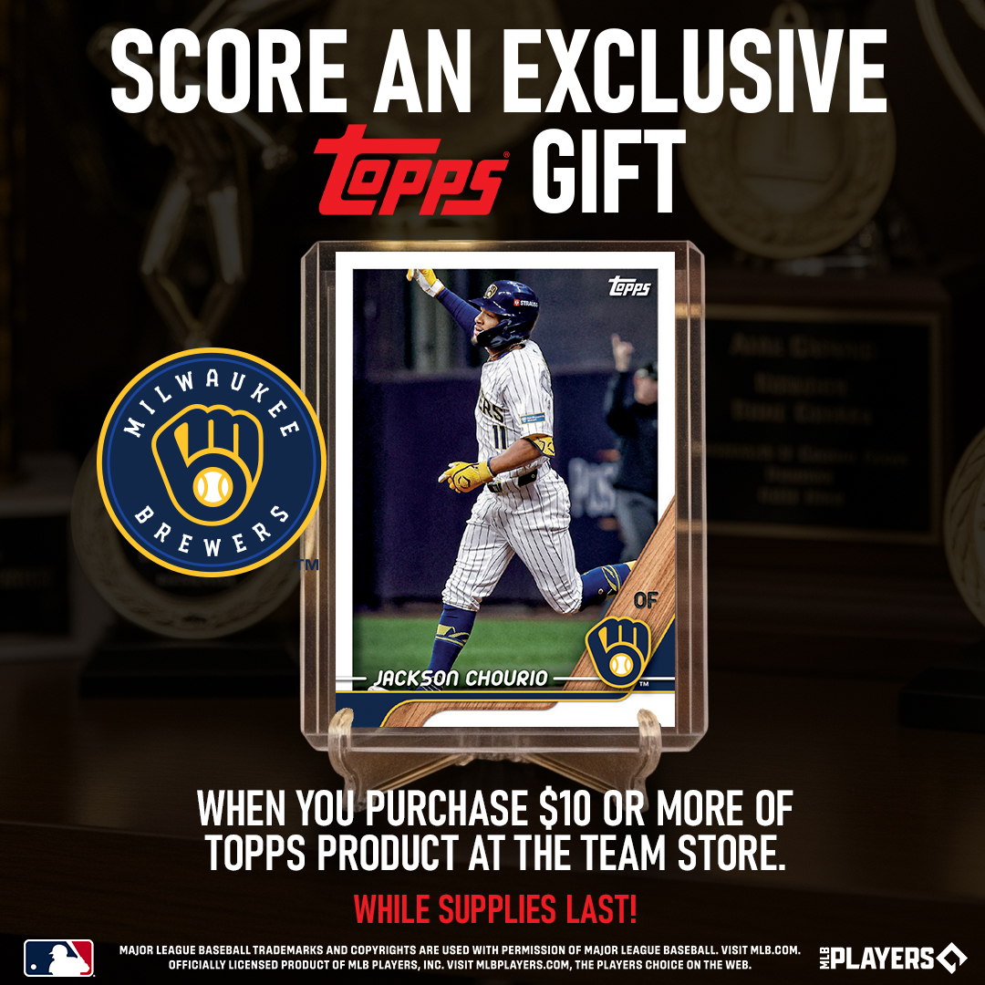 Starting today, every purchase of $10 or more will receive a <a href="/Topps/">Topps</a> Chourio exclusive card. While supplies last, be sure to stop by the Team Store!
#ThisMyCrew