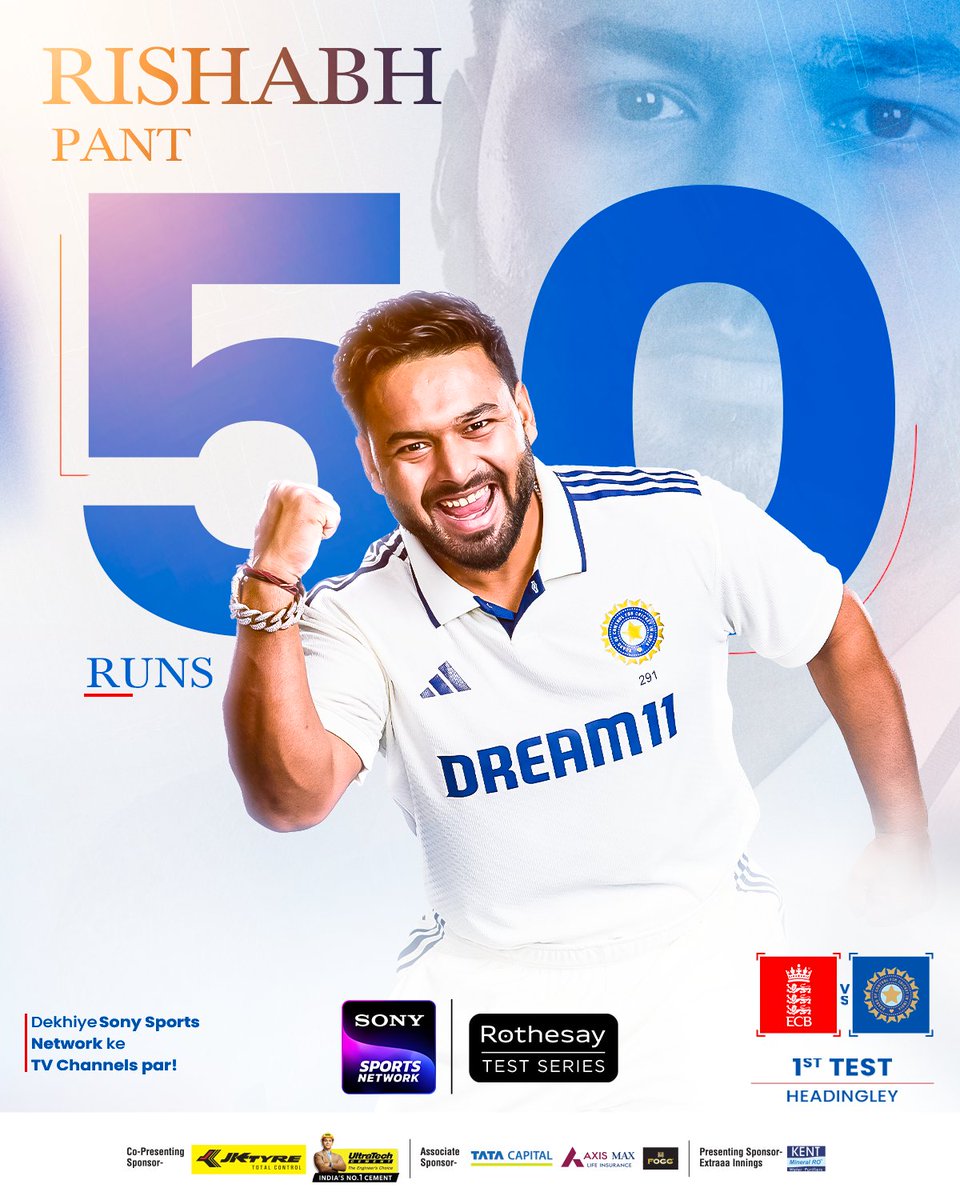 Pant in whites just hits different 😌🧢

#SonySportsNetwork #GroundTumharaJeetHamari #ENGvIND #NayaIndia #DhaakadIndia #TeamIndia