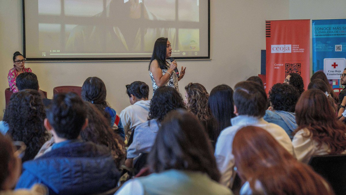 UDLAEcuador's tweet photo. Junto a @udla_derecho, #CICR y #CEOJA, acogimos las Jornadas de Derecho Internacional Humanitario: un enfoque de género.

El evento promovió un análisis crítico sobre la aplicación del DIH en contextos actuales, integrando la perspectiva de género y los derechos humanos. ⚖️♀️
Contamos con la participación de expertos y académicos nacionales 🎓.

#DIH #EnfoqueDeGénero