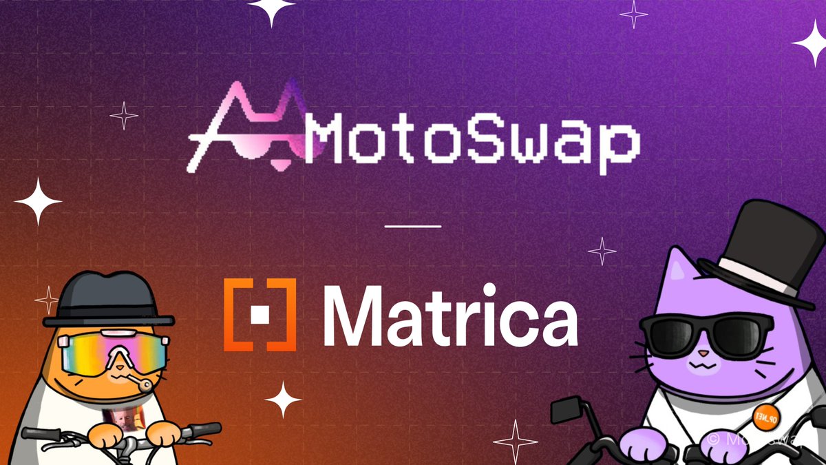 Motoswap (@motoswapbtc) on Twitter photo Weβre teaming up with <a href="/MatricaLabs/">Matrica π³</a>π§©
Verification and role access will be smooth, secure, and fully streamlined for the Motocats.
Gates open soon for the chosen - your early entry into the real Bitcoin DeFi era.
Stay close, the ride starts soon πββ¬π΅ Weβre teaming up with <a href="/MatricaLabs/">Matrica π³</a>π§©
Verification and role access will be smooth, secure, and fully streamlined for the Motocats.
Gates open soon for the chosen - your early entry into the real Bitcoin DeFi era.
Stay close, the ride starts soon πββ¬π΅