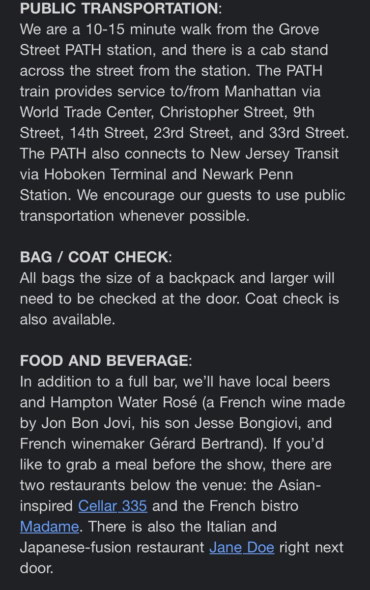 STR4NDED_'s tweet image. 📢 || email sent out by white eagle hall for saturday’s show!
bag and coat checks will be available (bag checks mandatory if backpack-sized or bigger), and concert photos are encouraged to be tagged with #whiteeaglehall!