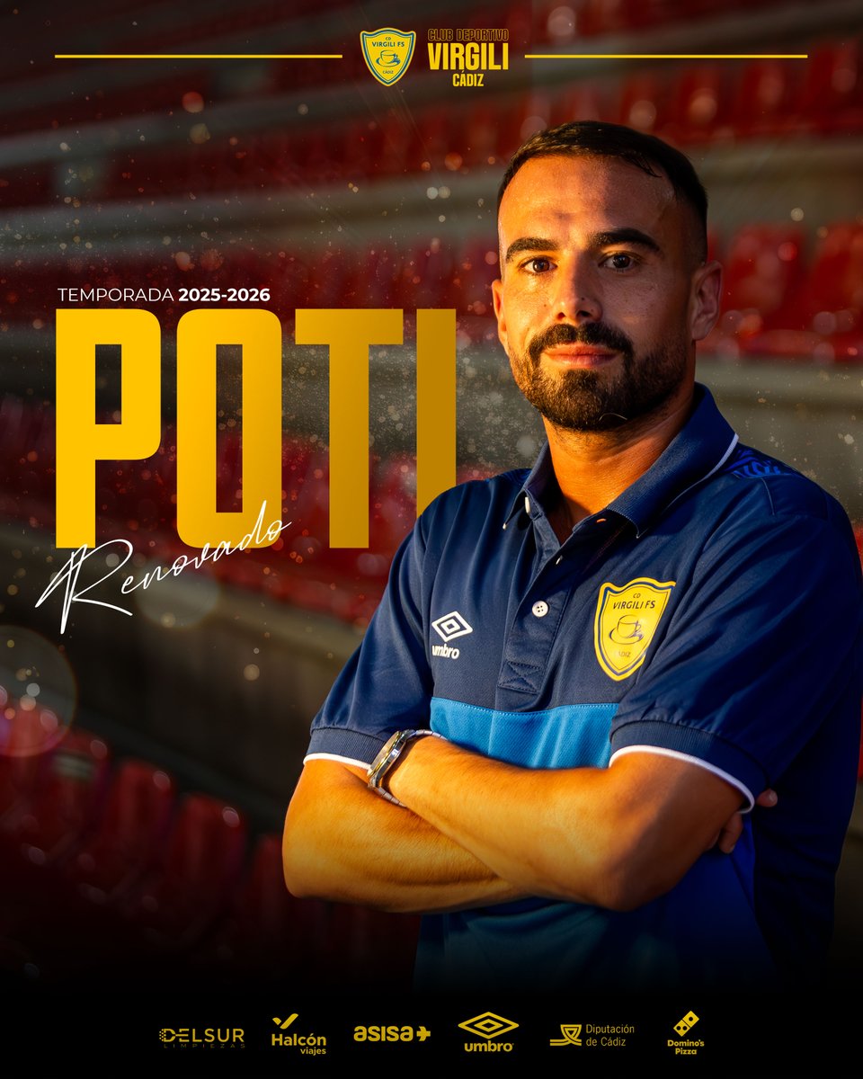 🚨 OFICIAL | Poti renueva como jugador del CD Virgili Cádiz para la temporada 2025-2026 🤝

🔁 El jugador seguirá repartiendo clase en casa. Experiencia, compromiso y puro sentimiento #ADNVirgili dentro del vestuario.

¡Un año más con nosotros! 💛💙

🔗 cdvirgilicadiz.com/index.php/noti…