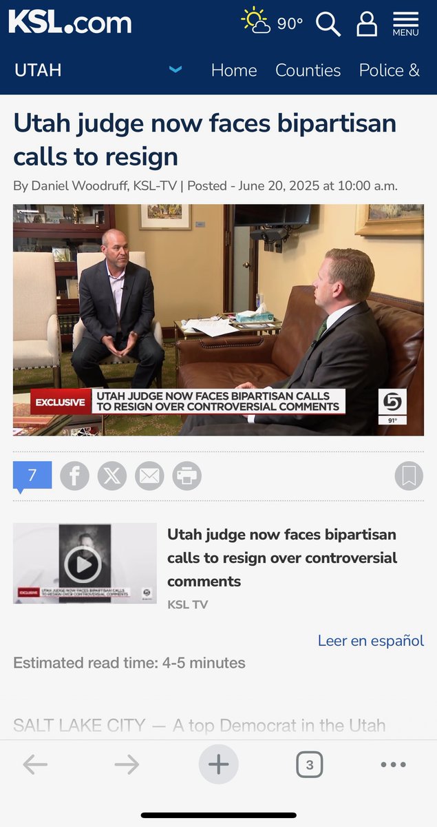 mschultz_12's tweet image. I continue to be upset by Judge Torgerson’s comments and lack of judgment. This week, @RepAngelaRomero and I sent a letter to Chief Justice Durant, urging the Judiciary to investigate the matter thoroughly and take appropriate action. Utahns deserve a system that reflects the…