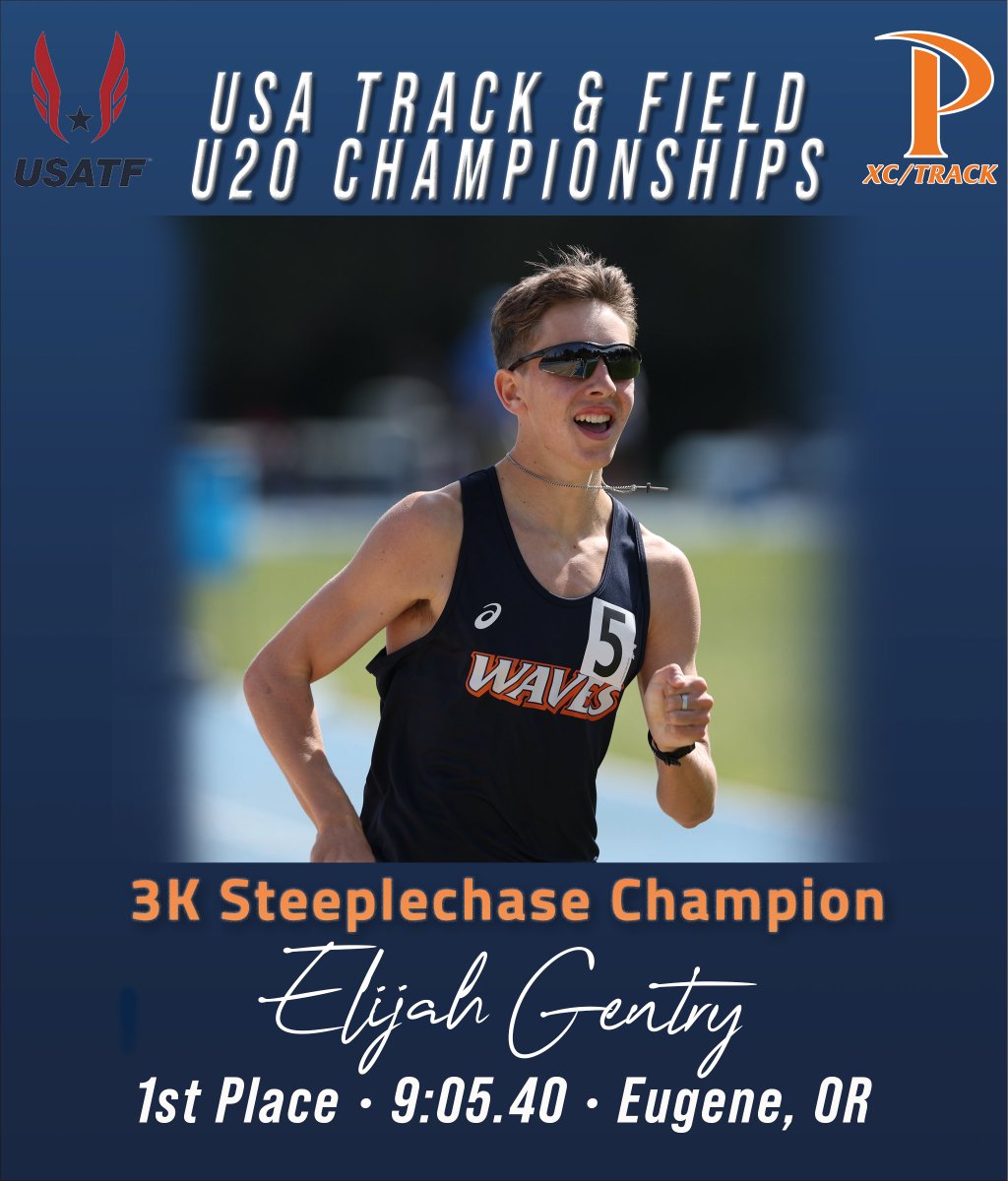 Gold on the Big Stage 🥇

Elijah Gentry took home the 3K Steeplechase title last night at the <a href="/usatf/">USATF</a> U20 Championships in Eugene! 

#MakeWaves