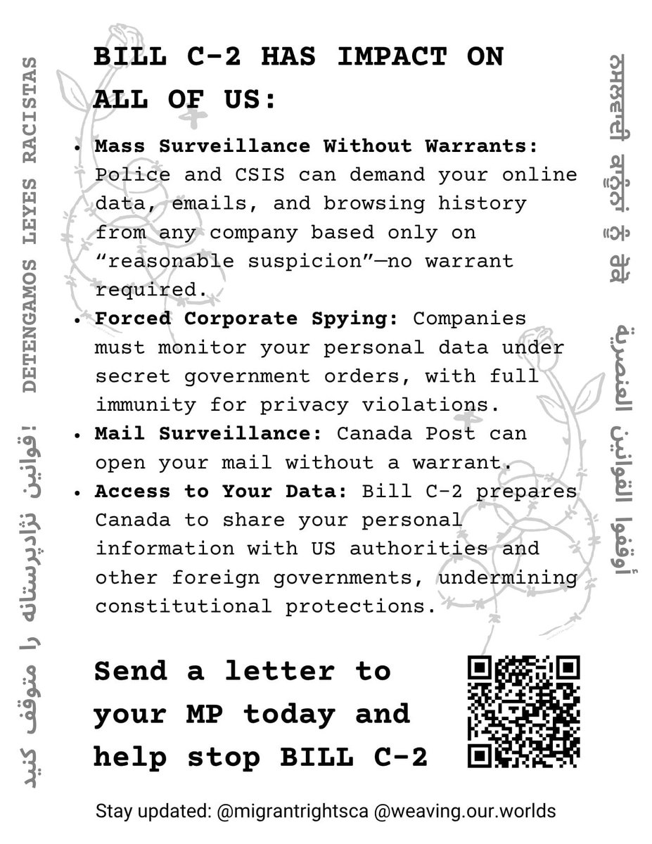 Happening now! We are shutting down CBSA offices downtown.

Today is World Refugee Day, and we are taking over Canada Border Services Agency offices and demanding the withdrawal of anti-refugee bill C-2.

Join us at 300 W Georgia!