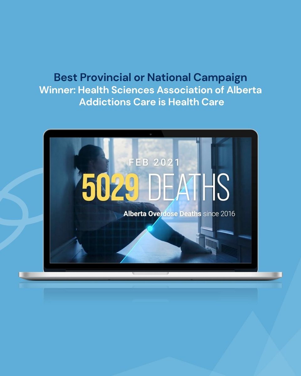 CanLabourMedia's tweet image. Thanks to their Addictions Care is Health Care video, @HSAAlberta has won the Best Provincial or National Campaign Award!

Watch now: youtube.com/watch?v=7key2P…
