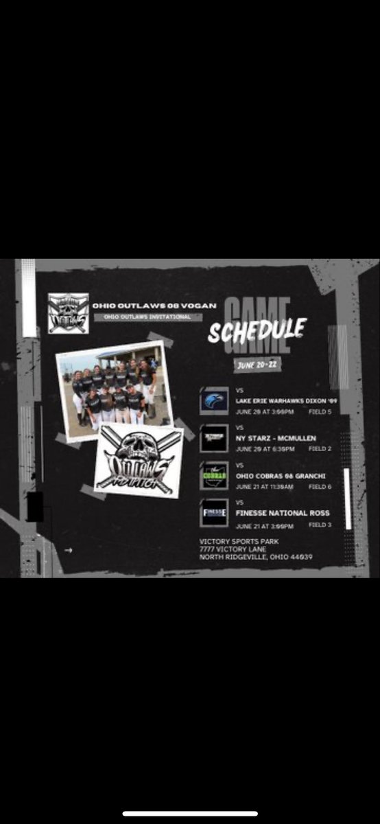 Looking forward to playing in the Outlaws Invitational Showcase Tournament this weekend! 
<a href="/YSUSoftball/">Youngstown State Softball 🐧</a>