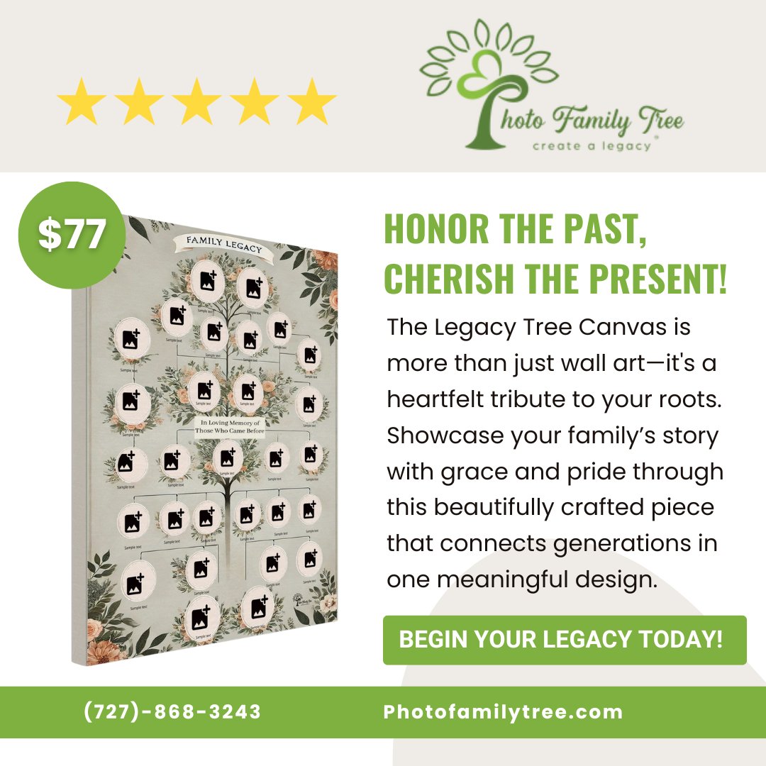 ajboodram's tweet image. Where memories blossom and roots run deep—capture your family&apos;s timeless journey with elegance. 🖼️💕

photofamilytree.com/products/legac…

#LegacyTree #FamilyHeritage #AncestryArt #PhotoFamilyTree #TimelessKeepsake #FamilyRoots #GenerationalLove #CustomFamilyCanvas #FamilyIsForever