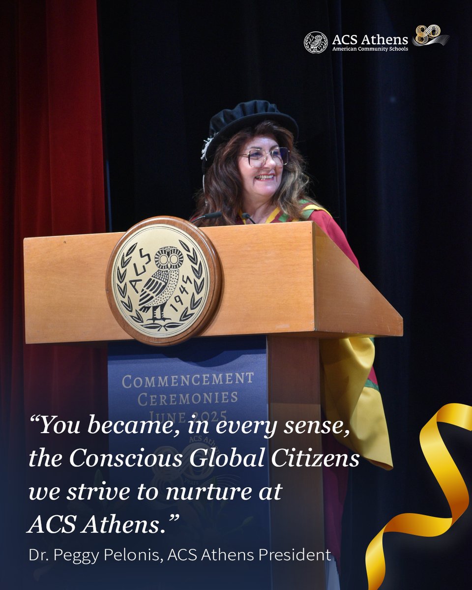 Dr. Peggy Pelonis presides over her 5th ACS Athens Commencement Ceremony!
Five years of visionary leadership, and today she stands once again with our students — celebrating every milestone with grace and pride. 💙💛
#ACSAthensCommencement #ClassOf2025