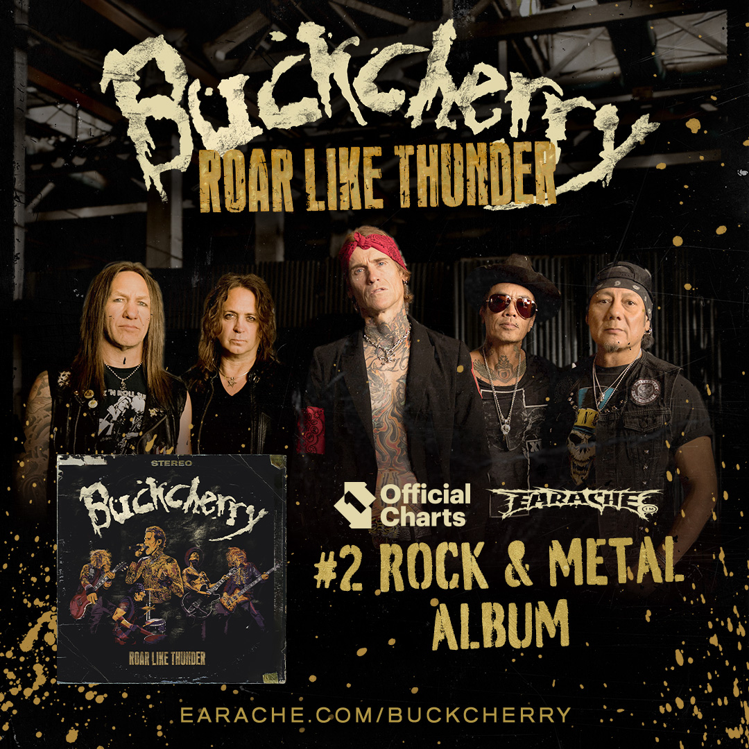 Buckcherry (@buckcherry) on Twitter photo 🇬🇧 THANK YOU, UK! 🇬🇧 Our new album #RoarLikeThunder landed at #2 on the UK Rock & Metal chart!! So grateful to all the fans and to our friends <a href="/EaracheRecords/">Earache Records ♠️</a> for the incredible support. We'll see you soon... ⚡️🤘⚡️ 🇬🇧 THANK YOU, UK! 🇬🇧 Our new album #RoarLikeThunder landed at #2 on the UK Rock & Metal chart!! So grateful to all the fans and to our friends <a href="/EaracheRecords/">Earache Records ♠️</a> for the incredible support. We'll see you soon... ⚡️🤘⚡️