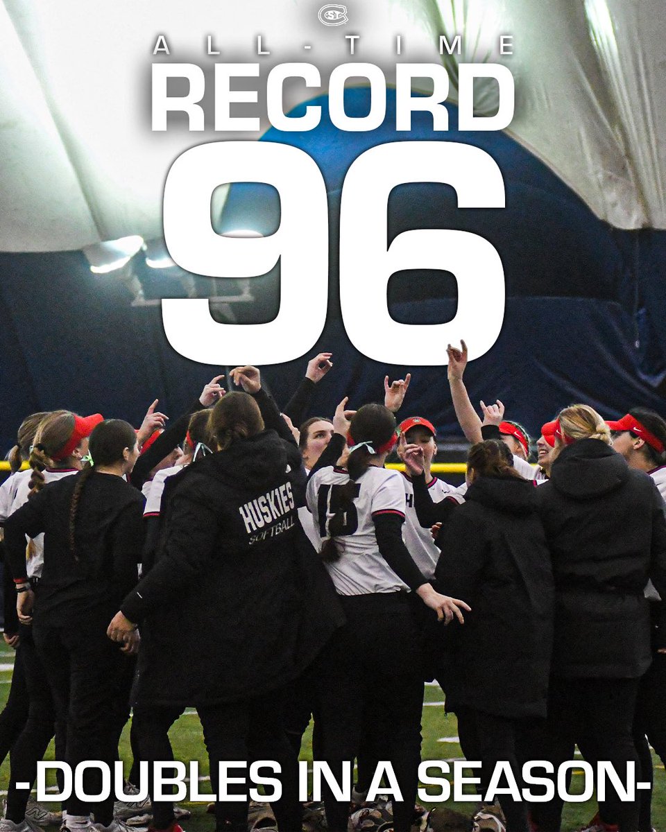 St. Cloud State Softball (@scsuhuskies_sb) on Twitter photo ๐๐๐-๐๐๐๐ ๐๐๐๐๐๐๐ ๐๐ ๐ ๐๐๐๐๐๐ ๐๐๐๐๐๐
This season we hit 9๏ธโฃ6๏ธโฃ doubles as a team, taking down the previous program record of 93 set by the 1998 team ๐
In total, we had 5๏ธโฃ players record 1๏ธโฃ1๏ธโฃ+ two-baggers ๐ช
#PackMentality ๐พ | #HuskiesSoftball ๐ฅ ๐๐๐-๐๐๐๐ ๐๐๐๐๐๐๐ ๐๐ ๐ ๐๐๐๐๐๐ ๐๐๐๐๐๐
This season we hit 9๏ธโฃ6๏ธโฃ doubles as a team, taking down the previous program record of 93 set by the 1998 team ๐
In total, we had 5๏ธโฃ players record 1๏ธโฃ1๏ธโฃ+ two-baggers ๐ช
#PackMentality ๐พ | #HuskiesSoftball ๐ฅ