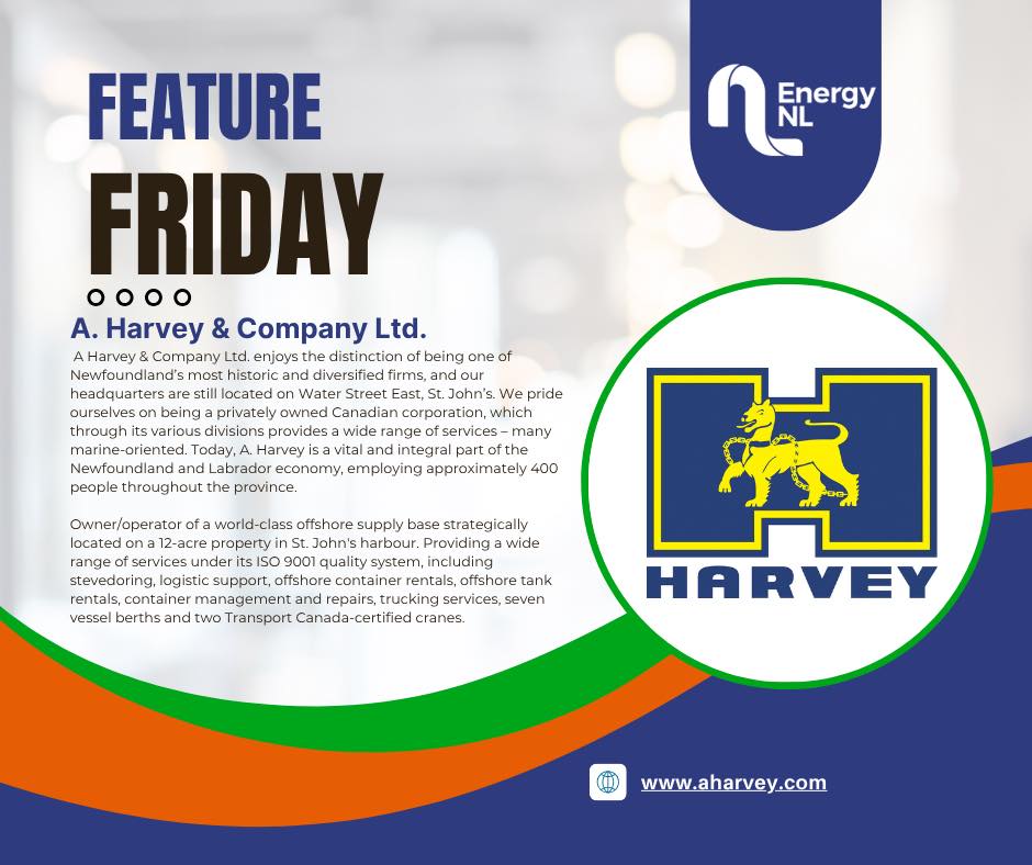 This week’s Feature Friday 📷

A. Harvey &amp; Company Ltd.

A. Harvey &amp; Company Ltd. enjoys the distinction of being one of Newfoundland's most historic and diversified firms, and our headquarters are still located on Water Street East, St. John's.

#WeAreEnergyNL