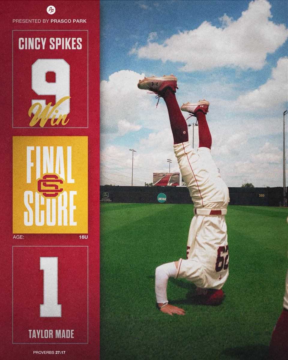 Final from Game 1!

#CincySpikes | #proverbs2717