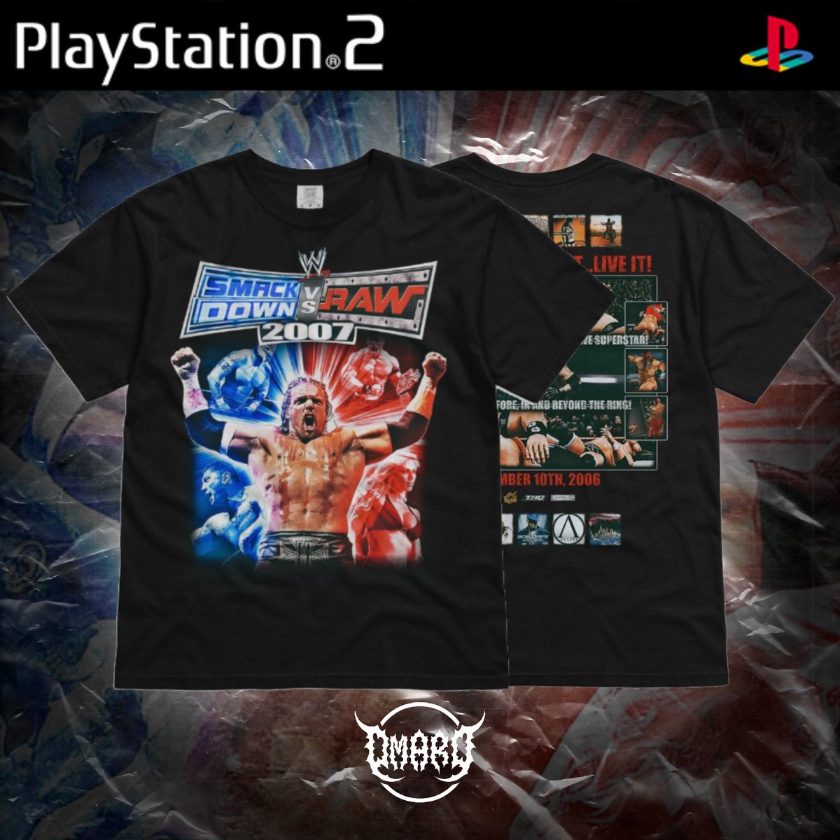 OmaroGFX's tweet image. New shirt available in my shop!

Custom Smackdown vs Raw 2007 shirt

#WWE #SVR07 #WrestlingMerch #GraphicDesigner