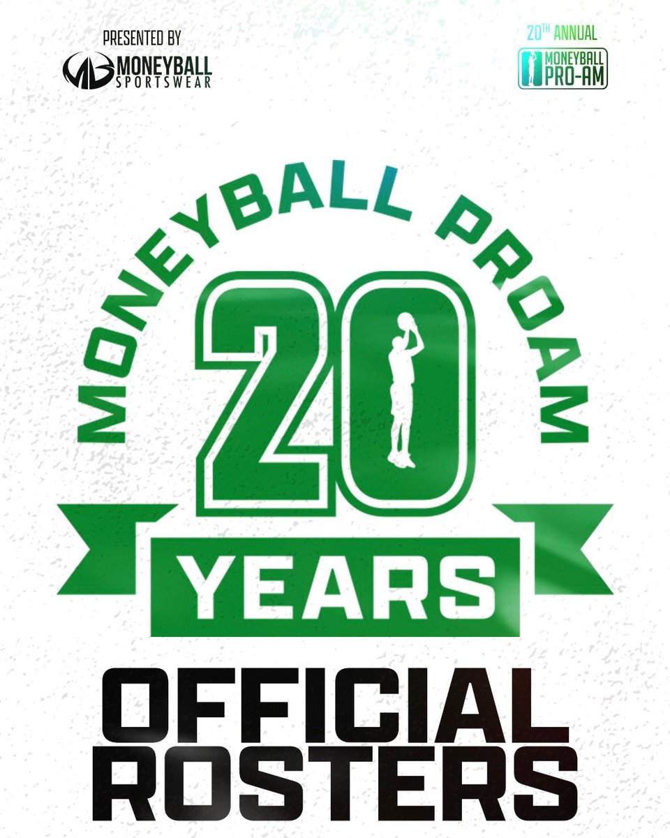 The wait is over. Rosters for all 6 teams are locked in for Year 20 of the Moneyball Pro-Am. Who you rockin’ with? 👀🔥 #MoneyballProAm