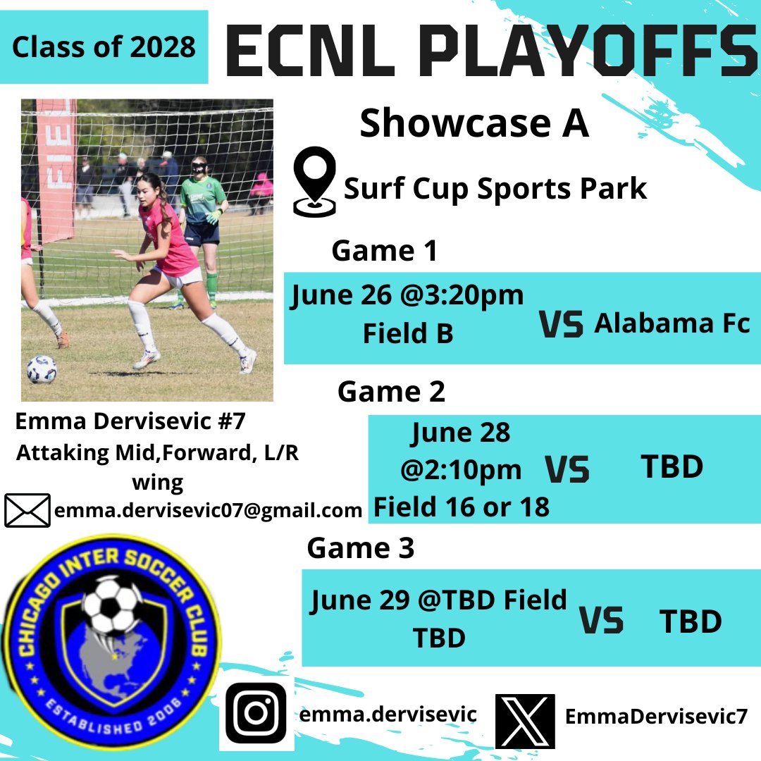 So excited for ECNL Playoffs!!
<a href="/Chiinter09ECNL/">Chicago Inter 09 ECNL</a> <a href="/chiINTER/">Chicago Inter SC</a>