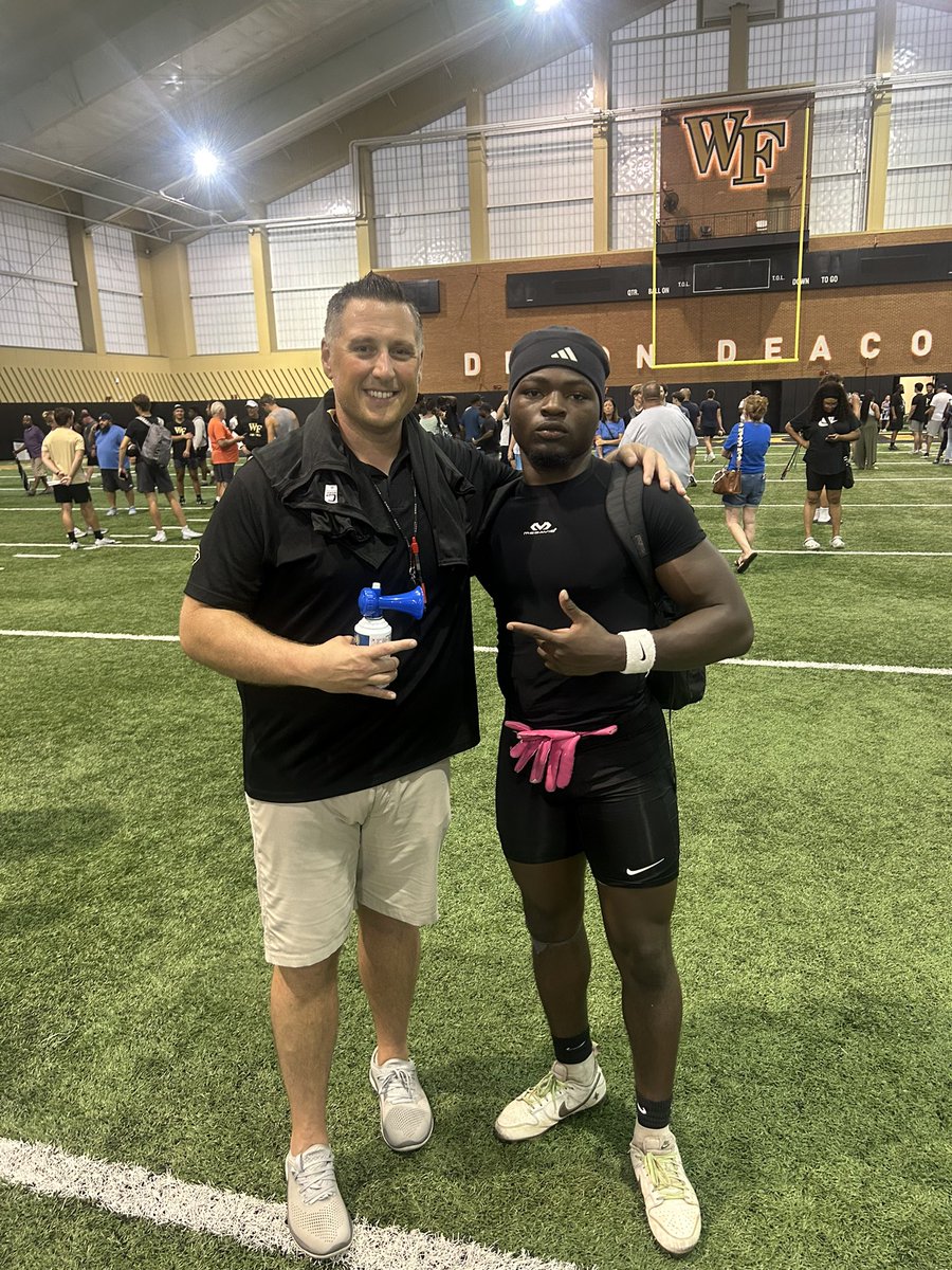 Xavier (@xavierhwrd_3) on Twitter photo Had a great camp day at <a href="/WakeFB/">Wake Forest Football</a> canβt wait to strengthen the connections between coaches there
#10f1 <a href="/CoachDickert/">Jake Dickert</a> <a href="/CoachBenz_/">Coach Benz</a> Had a great camp day at <a href="/WakeFB/">Wake Forest Football</a> canβt wait to strengthen the connections between coaches there
#10f1 <a href="/CoachDickert/">Jake Dickert</a> <a href="/CoachBenz_/">Coach Benz</a>