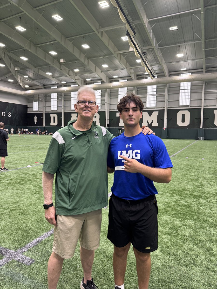 BenFerber11's tweet image. Had a great workout today @DartmouthFTBL. It was great being back! Thank you @coachkeithclark, @Coach_BChapman, @Coach_McCorkle, and @coachirishodea for having me out. Can’t wait for the future! @SpecialTeamsU @HKA_Tanalski @JETB12 @ParksCochrane @Get__Recruited @NickBigelow13