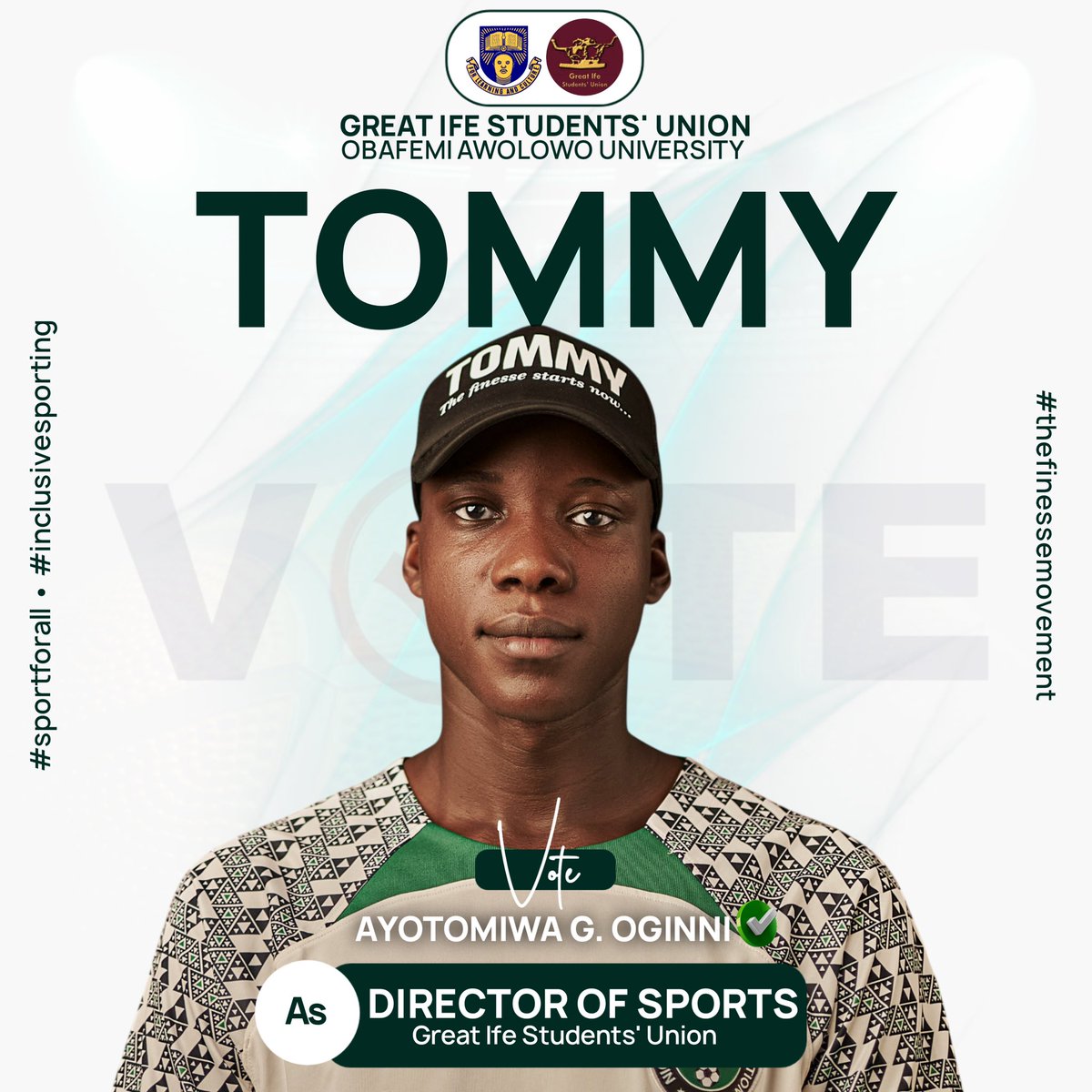 Greatest IFE, Articulate IFE!!!

We are at the brink of erasing the existing dogma that has led to minority representation in specific sports within our student community. 

As a sports man myself, this cause is perhaps the greatest and forever close to my heart. 

1/2