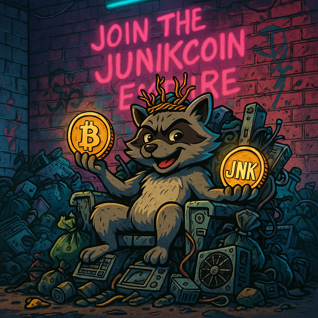 🧠 Why touch grass when you can touch TRASH?
JunkCoin ($JNK) is flipping crypto on its head — one landfill at a time 🗑️
This isn’t your grandma’s memecoin. It’s a DePIN-powered garbage empire:
⚡ Dual mine $JNK + $BTC
🏁 Climb the leaderboard
💎 Stack booster NFTs
🧨 Daily