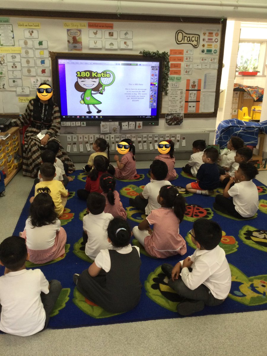 LeighPrimary's tweet photo. Nursery children learnt about their new start well character Katie 180 and importance for good exercise. #Startwellbham #Katie180 #lifelonglearners https://t.co/UlBMhVEduR