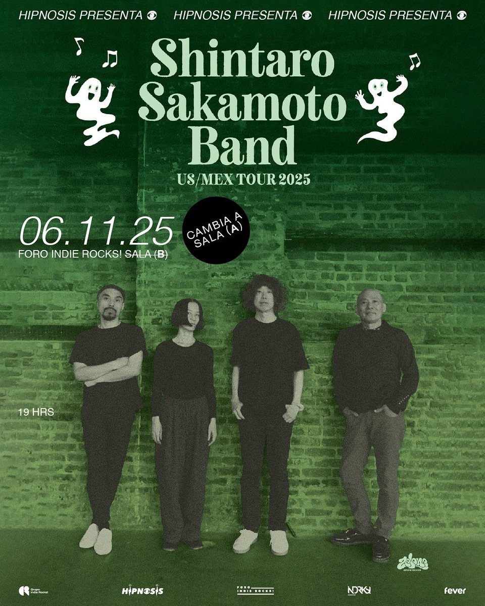 HF (@highfrequencym) on Twitter photo La magia de Shintaro Sakamoto ahora se expande a la Sala (A) del <a href="/ForoIndierocks/">Foro Indie Rocks!</a>!
Más boletos disponibles para su show el 6 de noviembre. Jazz, tropicalia y psicodelia en un solo viaje
🎫 feverup.com/m/368341 y sin cargos en taquilla (Zacatecas 43, Roma Nte, mié-dom 2–9 🌙 La magia de Shintaro Sakamoto ahora se expande a la Sala (A) del <a href="/ForoIndierocks/">Foro Indie Rocks!</a>!
Más boletos disponibles para su show el 6 de noviembre. Jazz, tropicalia y psicodelia en un solo viaje
🎫 feverup.com/m/368341 y sin cargos en taquilla (Zacatecas 43, Roma Nte, mié-dom 2–9 🌙