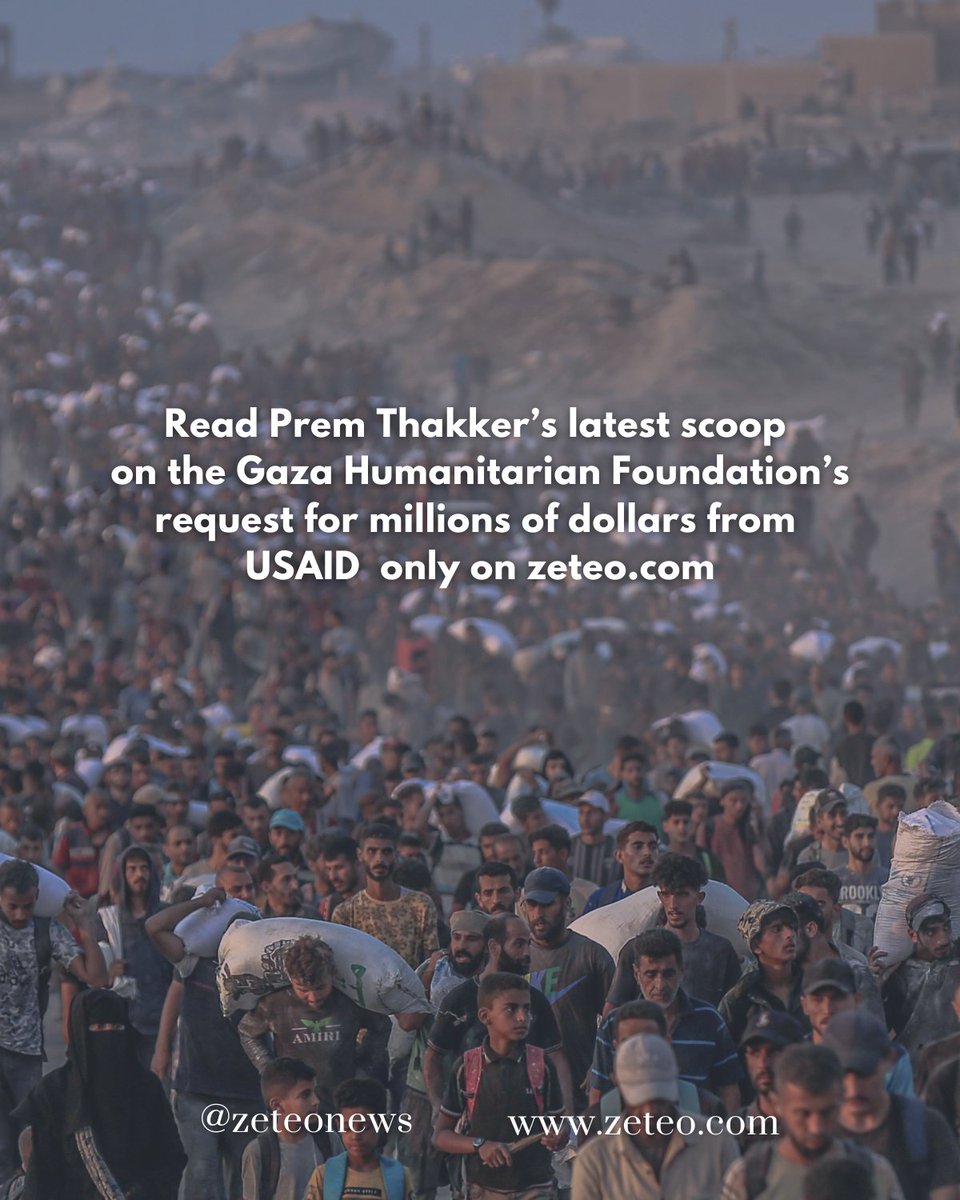 zeteo_news's tweet photo. “Sources say top Trump brass is pushing the proposed funding through, despite any staff concerns on the project’s ability to meet criteria regarding humanitarian principles, neutrality, or independence.”

Read @prem_thakker scoop on the Gaza Humanitarian Foundation- link below https://t.co/utWcPIA7Vp