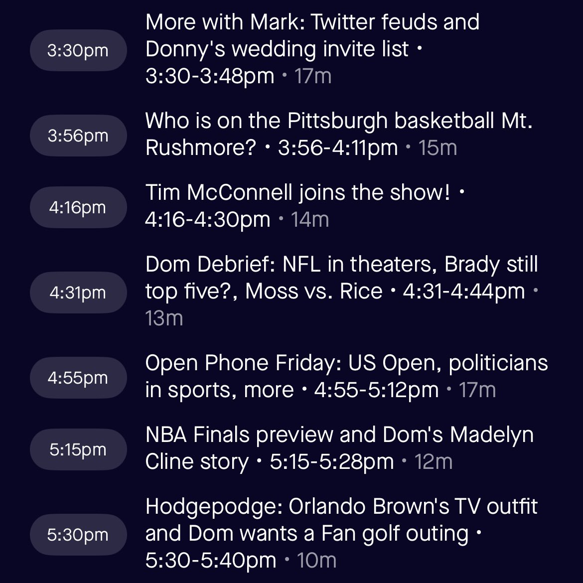 Friday first-day-of-summer PM Team.

▪️ Another Pirates controversy
▪️ Tim McConnell joins the show
▪️ Randy Moss vs. Jerry Rice
▪️ Livvy Dunne vs. Madelyn Cline
▪️ Media feuds and golf outings

🎧: audacy.com/stations/937th…