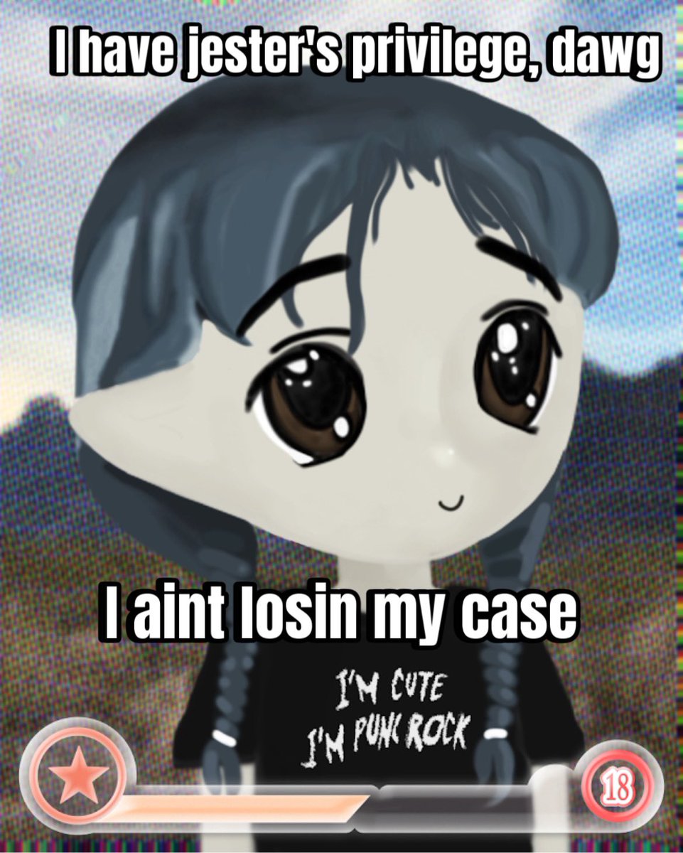 helen_mrow's tweet image. Your honor, my client has invoked “jester’s privilege”