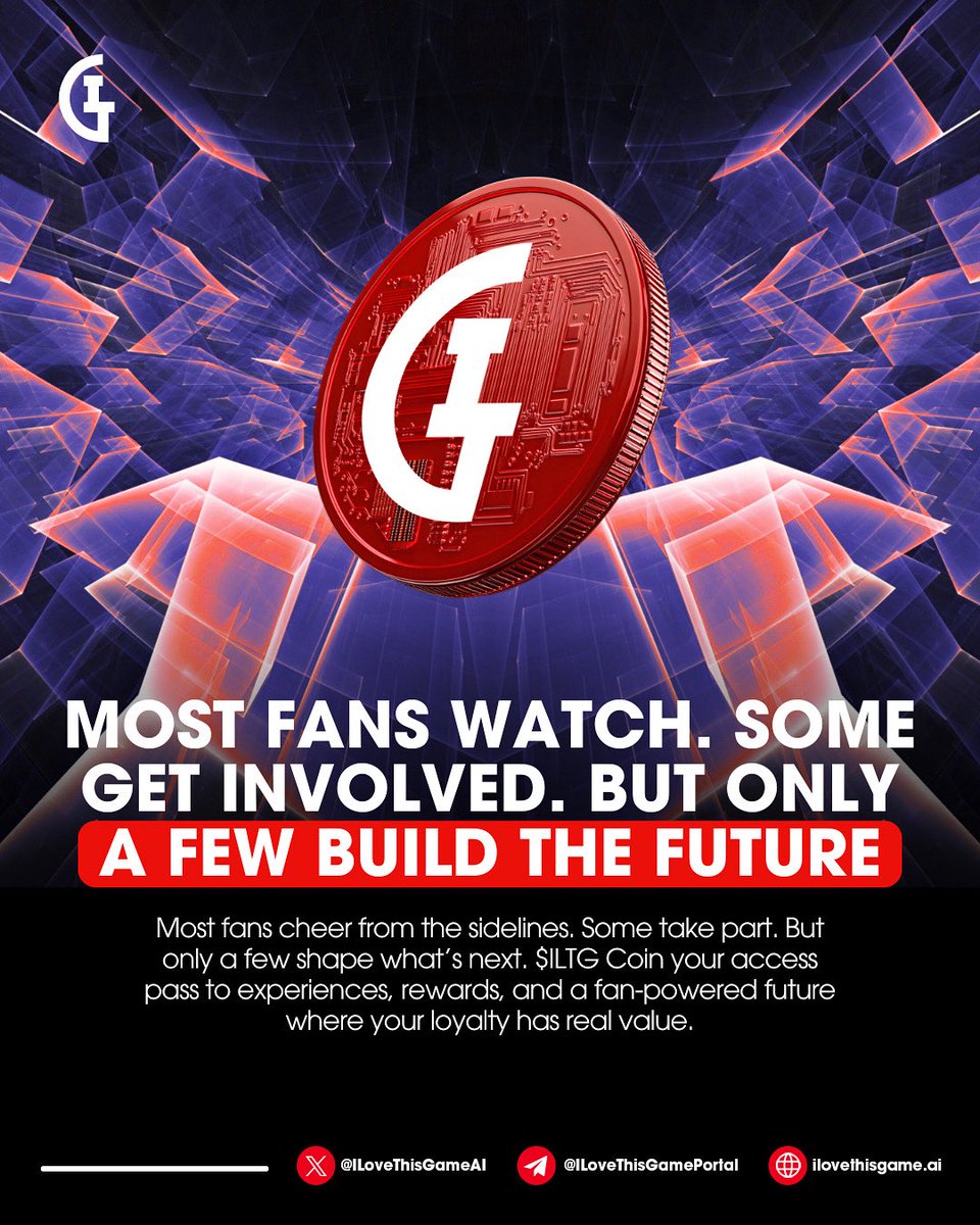 ILoveThisGameAI's tweet photo. Most fans cheer from the sidelines. Some take part. But only a few help build what’s next. $ILTG Coin is your key to rewards, access, and the future of fan-powered engagement 🤯

Be early. Be bold. Be part of the movement 🔥

#blockchain #web3 #digitalasset #patriceevra #iltg #iltgcard #iltgcoin #ilovethisgame