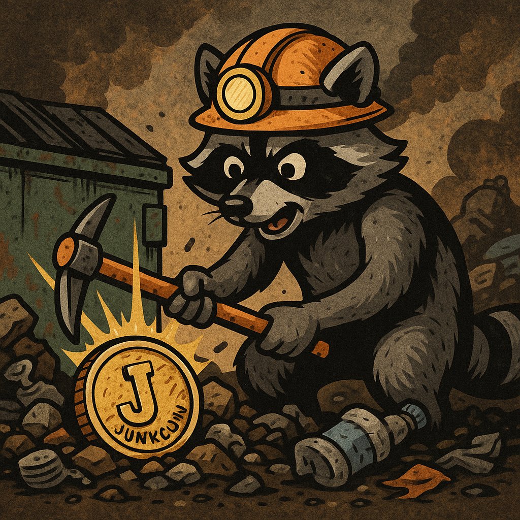 🚨 PSA: You’re not too late — you’re just early to the trash party 🗑️🚀

JunkCoin ($JNK) is the DePIN memecoin that rewards the dirty, the junky, and the downright unhinged.

⚒️ Dual mine $BTC + $JNK
🎁 Stack NFT boosters
📈 Climb filthy leaderboards
🔥 Daily buybacks = rocket