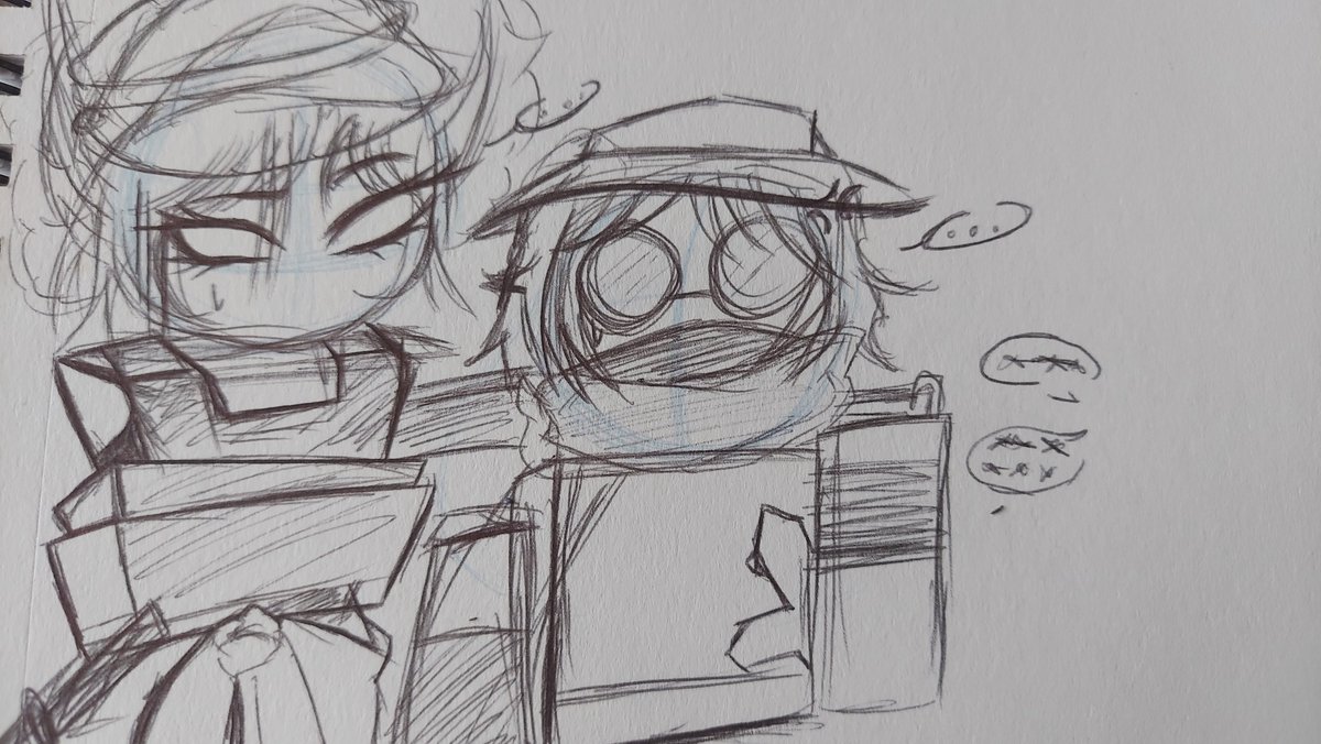 Fun doodles
Since I'll try to be active here's some doodles of mine and my bestie's ocs