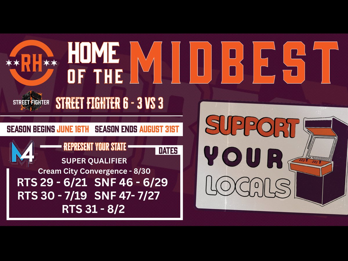 Magik4FGC's tweet photo. Tomorrow's Run The Set is the kick-off to qualifier double headers!
Earn a chance for free entry to C3 &amp; join the M4 team to represent in SF6 at Roundhouse!
Registration is live below arrow⬇️
#FGC #C3 #MIDBEST https://t.co/WsEu9tq13T