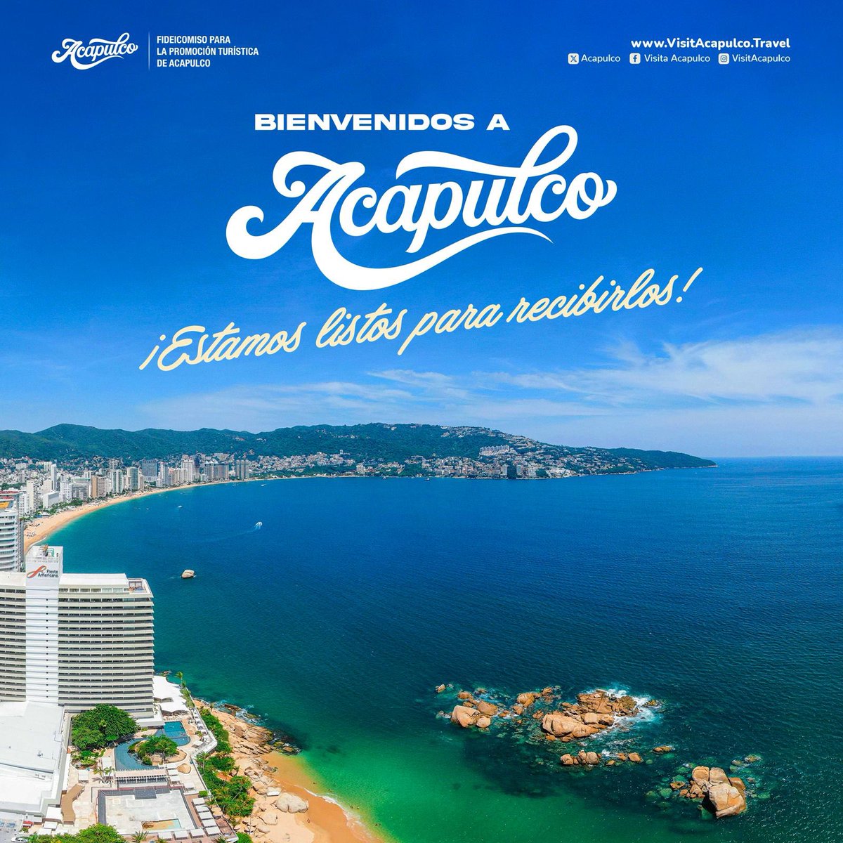 En Acapulco ¡Estamos listos para recibirlos! 

#BienvenidosAAcapulco 

#Acapulco 
#HogarDelSol
#ElSolTeLlama
#VisitaAcapulco