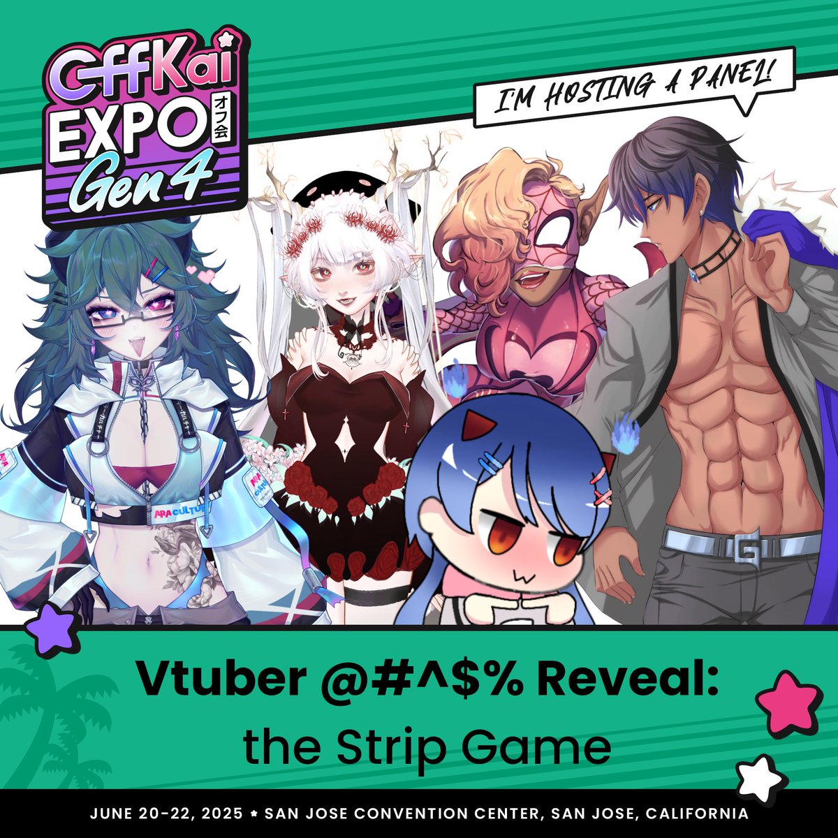 WHERE TO FIND VIVI?

FRIDAY:
6 PM - the Fuze San Jose - "Pixelated Night"

SATURDAY:
11am - TrueTuber vender hall booth - MEET AND GREET
5:30pm - Panel 2 room - "Vtuber )$#(@ Reveal - the STRIP Panel"
7pm - Signia Rm 1228 - "Black Market Maid Cafe"