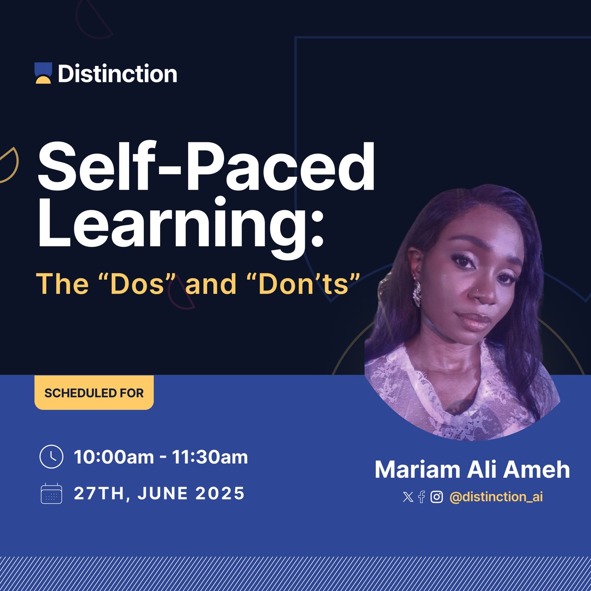 getDistinction's tweet photo. ๐ข EXCLUSIVE WEBINAR ALERT
๐ Only for students with 50+ points on Distinction.
๐ฉ Link will be emailed to qualified users.
#Distinction #Webinar #SelfPacedLearning https://t.co/aMpibHtnzH
