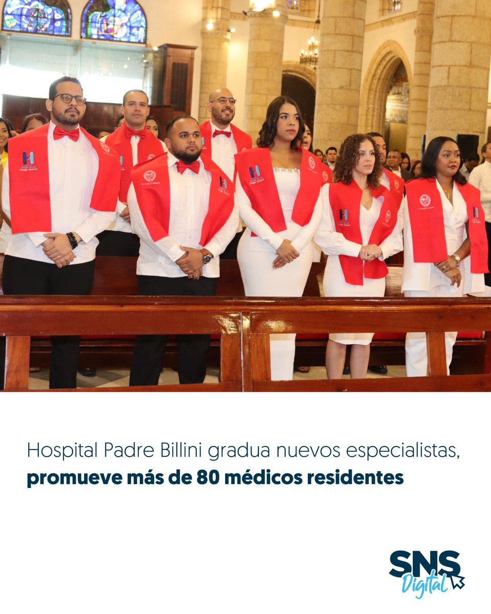 ➡️ El <a href="/PadreDocente/">Hospital Docente Padre Billini</a> celebró este viernes su graduación anual en la que entregó nuevos médicos especialistas durante una emotiva ceremonia que también incluyó la promoción de más de 80 médicos residentes que cursan diferentes niveles de formación.

💻 Más snsdigital.gob.do/hospital-padre…