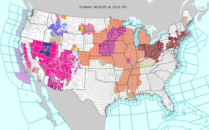 climateguyw's tweet photo. On 6/20 Dangerous CAT3 #HeatwaveShell continued to build over the Midwest and South. Heat watches were posted for the Northeast. Many records will be set into next week. Will Shell become a historic CAT 4? Stay tuned. Criteria:
https://t.co/3BrQn4kSiY
@olliemilman @capitalweather https://t.co/m7XdzQLevh