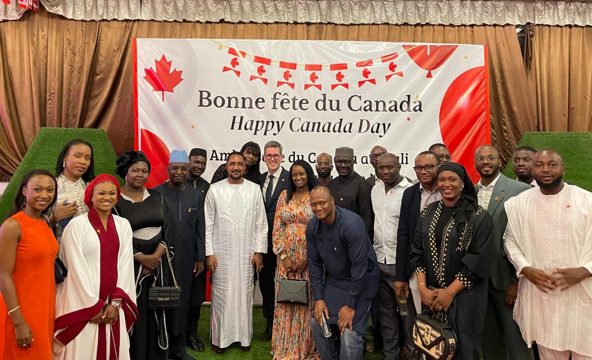 Canada in Mali and Niger (@canembmali) on Twitter photo Happy #CanadaDay! π¨π¦ ππ₯³
<a href="/CanEmbMali/">Canada in Mali and Niger</a> is celebrating #CanadaDay by honoring the βCanadaβs Alumni" - Malians who, after studying or working in Canada, have chosen to return to Mali and contribute to the socio-economic development of their country of origin. Happy #CanadaDay! π¨π¦ ππ₯³
<a href="/CanEmbMali/">Canada in Mali and Niger</a> is celebrating #CanadaDay by honoring the βCanadaβs Alumni" - Malians who, after studying or working in Canada, have chosen to return to Mali and contribute to the socio-economic development of their country of origin.