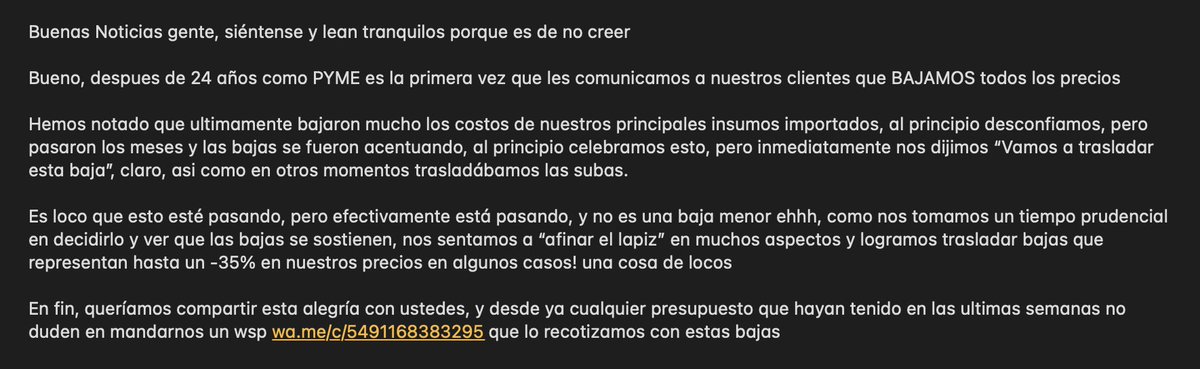 Solo nos falta hacer clic en enviar el email a todos nuestros clientes, lo vivimos como un momento histórico