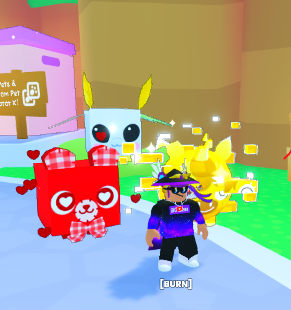 Pet Simulator 99
3x  huge  pet  giveaway!🎉
Requirements:
Like❤️ 
retweet🔄 
Follow Me and My friend @MidNightLeaksT
Tag 3 friends 
 Giveaway ends in a day
Good Luck!🍀