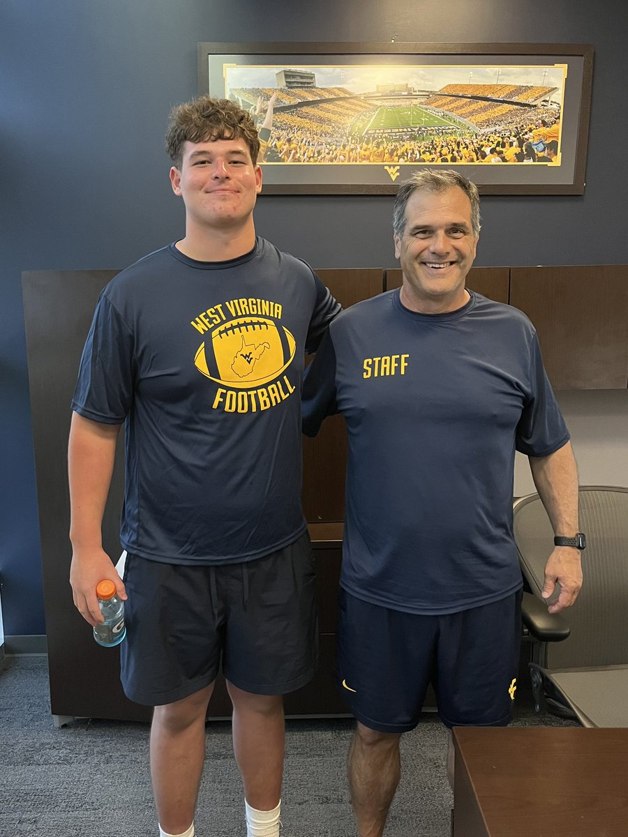Jon Sassic (@jon_sassic) on Twitter photo #AGTG After a Great camp and conversation with <a href="/CoachBicknell/">Coach Bicknell</a> I’m blessed to receive an offer from WVU 🔵🟡
<a href="/PCC_FOOTBALL/">Central Catholic Football</a> <a href="/WVUfootball/">West Virginia Football</a> <a href="/CoachLehmeier/">Ryan Lehmeier</a> <a href="/timothysasson/">Coach Tim Sasson</a> <a href="/7Twice/">Cøåċħ B¥røn’s $0.02</a> <a href="/210ths/">2Tenths Speed & Agility</a> <a href="/wpialsportsnews/">WPIAL Sportsmen</a> #AGTG After a Great camp and conversation with <a href="/CoachBicknell/">Coach Bicknell</a> I’m blessed to receive an offer from WVU 🔵🟡
<a href="/PCC_FOOTBALL/">Central Catholic Football</a> <a href="/WVUfootball/">West Virginia Football</a> <a href="/CoachLehmeier/">Ryan Lehmeier</a> <a href="/timothysasson/">Coach Tim Sasson</a> <a href="/7Twice/">Cøåċħ B¥røn’s $0.02</a> <a href="/210ths/">2Tenths Speed & Agility</a> <a href="/wpialsportsnews/">WPIAL Sportsmen</a>