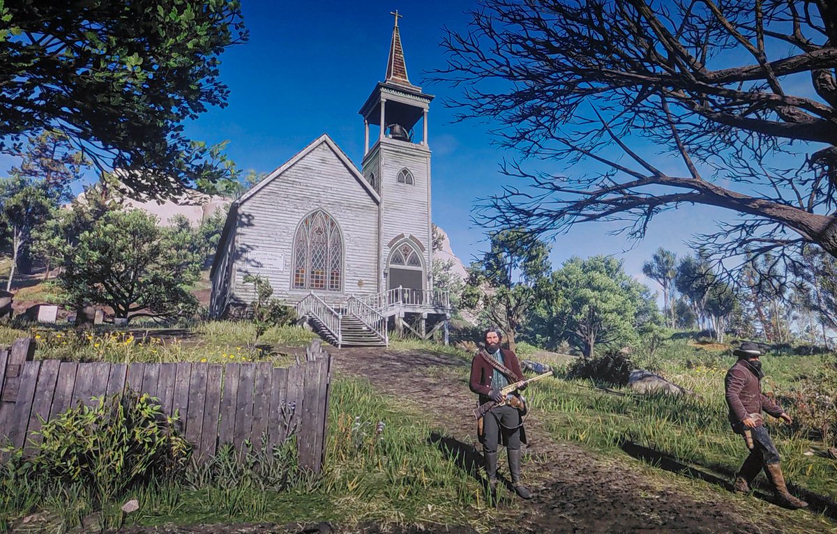 two churches high, I have to say I like the second one better.☺️

PART: 2 

#RedDeadRedemption2 #RedDeadRedemption           
#VGPNetwork  
#VPRT  #VirtualPhotography        #VGPUnite  #ThePhotoMode #ggvp #Artisticofsociety #VPWorld #VPRetweet #VPGamers