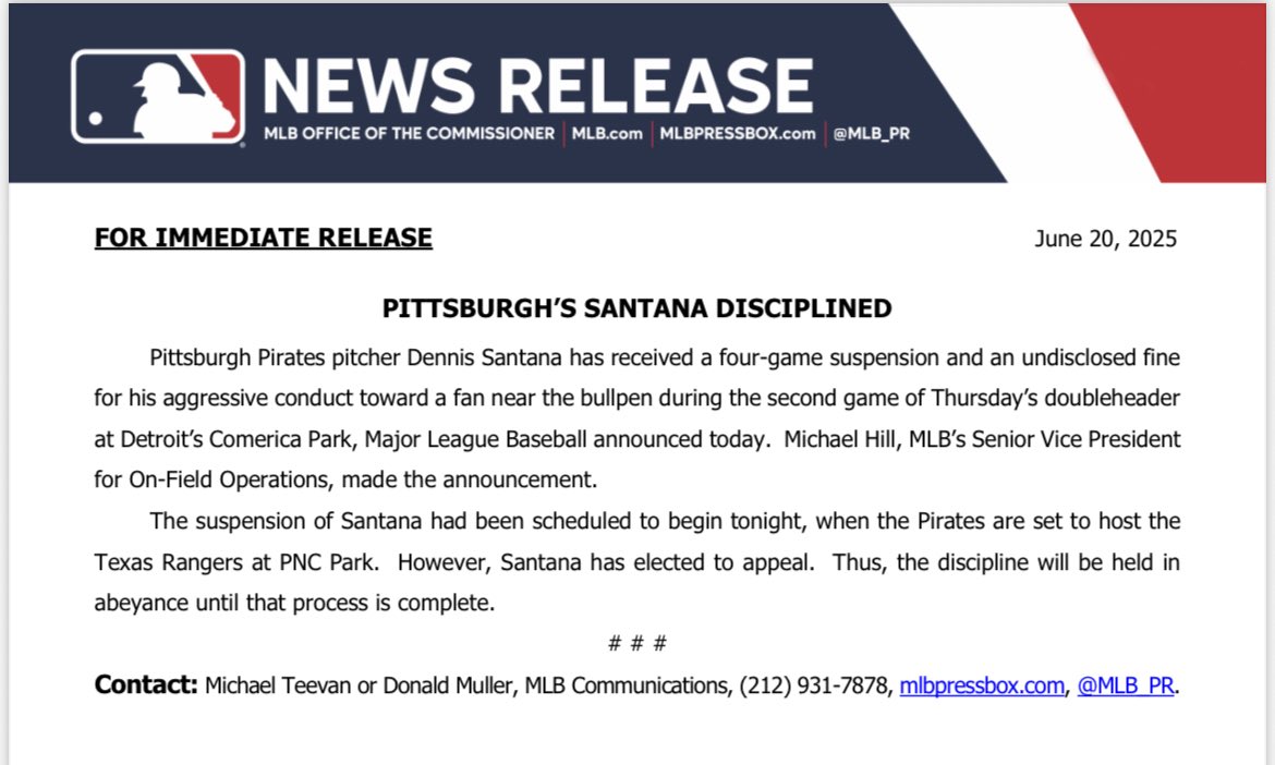 An update on Dennis Santana: