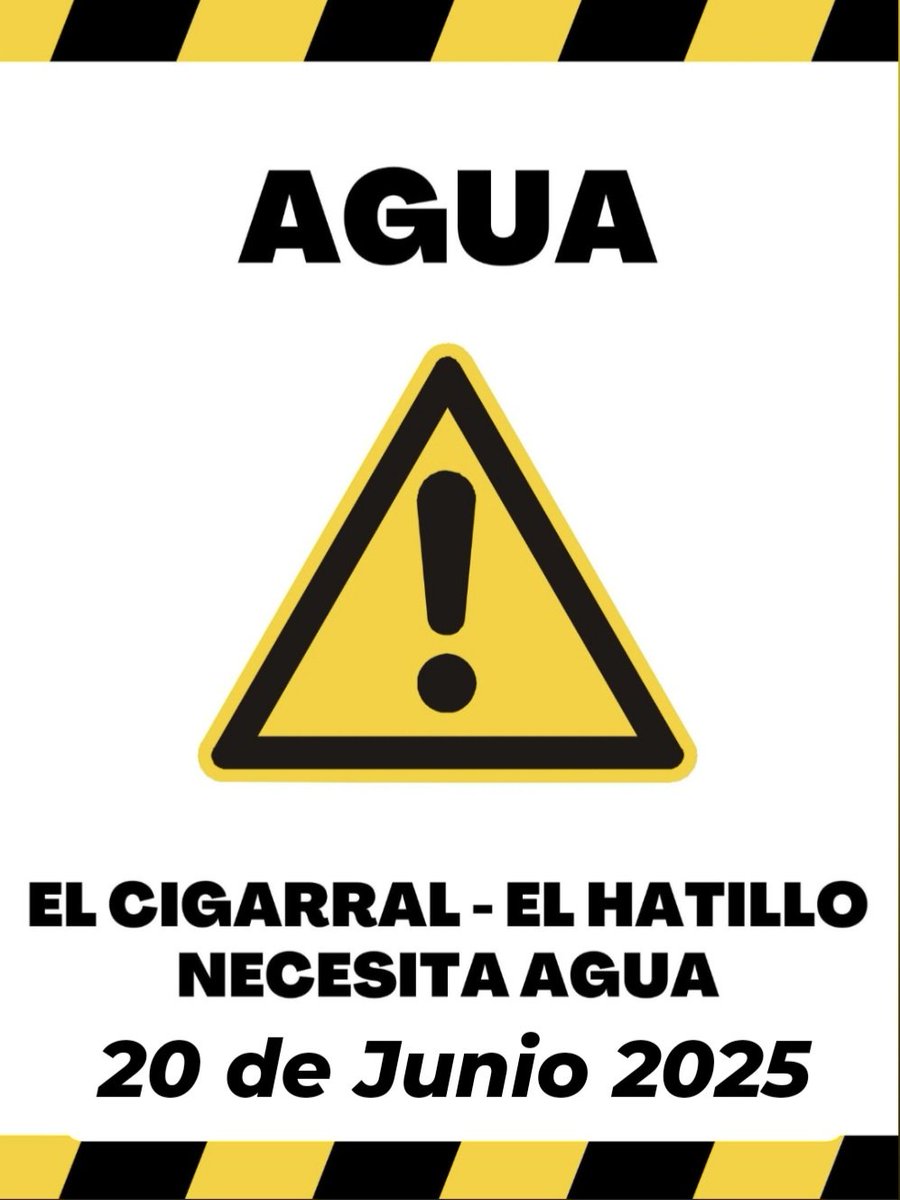 La comunidad de #ElCigarral no le ha llegado el servicio de #Agua #ElHatillo afectados más de 4000 personas. <a href="/HidroCapital2/">Hidrocapital</a> #Urgente  <a href="/eliasayegh/">Elías Sayegh</a> <a href="/ElHatillo/">Alcaldía El Hatillo</a> #20june2025