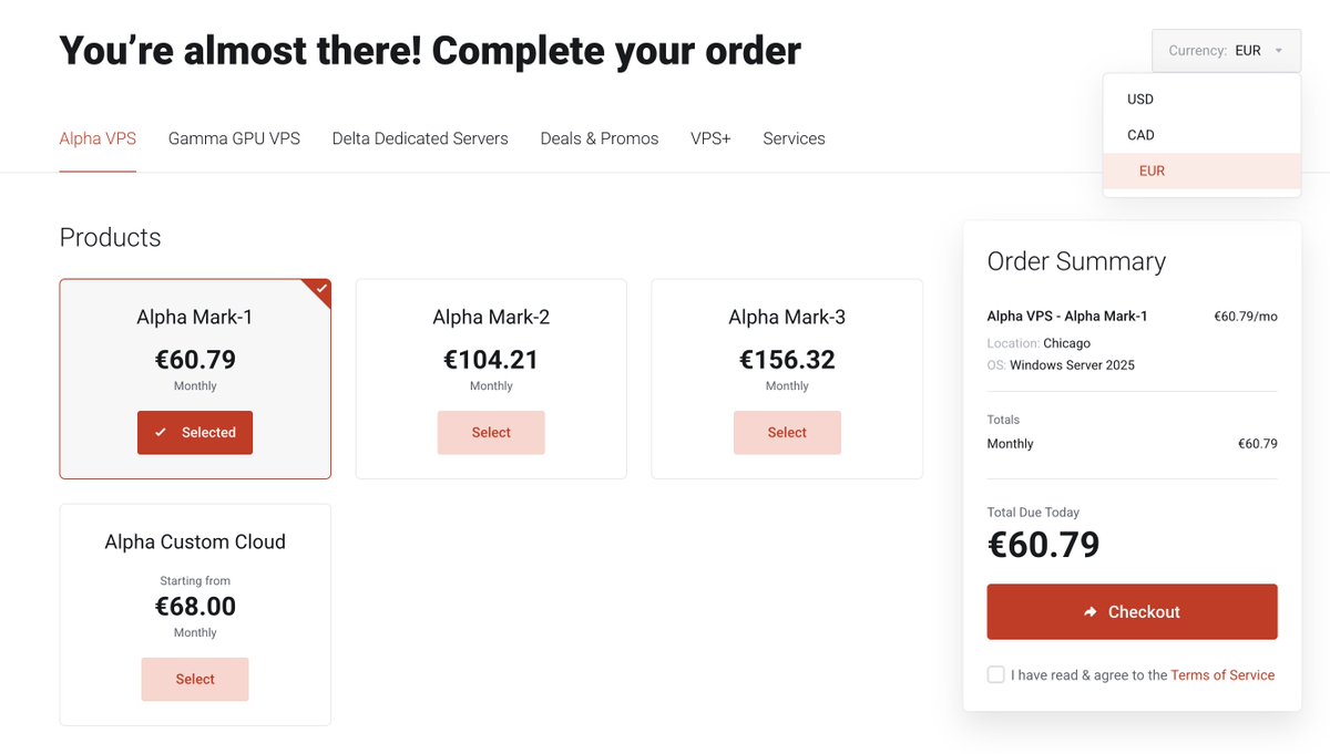ChartVPS's tweet image. Good news! We now accept Canadian Dollars and Euros in addition to USD, helping our Canadian and European friends avoid those pesky credit card FX fees.