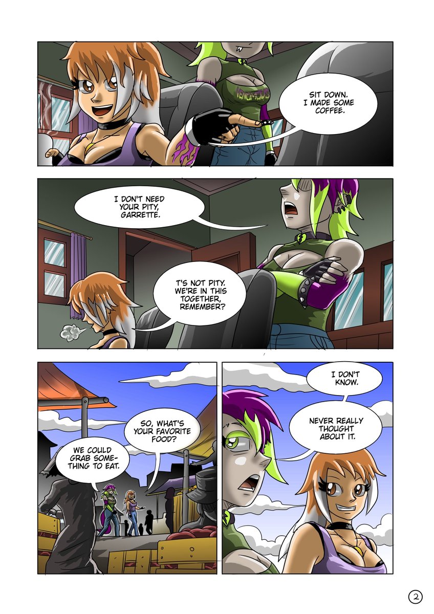 Tension simmers, but Garrette won’t give up on Viper. Sometimes, it starts with just sharing a cup of coffee... or a favorite food.
#Webcomic #FurryComic #AnthroArt #ComicPage #IndieComics #EmotionalStorytelling #OCInteraction #SliceOfLifeComic #Page2 #commissionsopen
